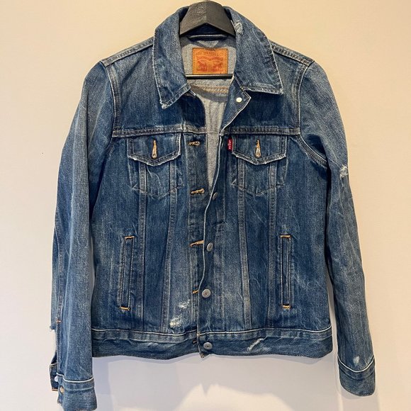 Levi’s Vintage Trucker Jacket (Distressed) CUSTOM by BRUNETTE the Label (Small) - Picture 4 of 6